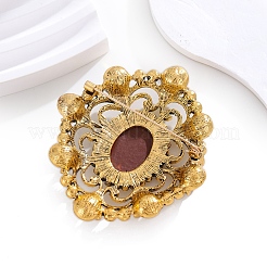 Baroque Style Flower Zinc Alloy Zinc Alloy Rhinestone Brooches&nbsp;PW-WGC517E-01