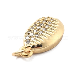 Rack Plating Brass with Cubic Zirconia Pendants&nbsp;KK-Q017-15B-G