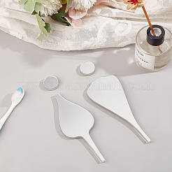 アクリルミラートイレサインセット  接着剤の創造的なレストロンのシンボル  銀  26~147x26~60x5mm  4個/セット&nbsp;AJEW-WH0043-56B