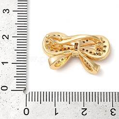 Brass Micro Pave Clear Cubic Zirconia Fold Over Clasps&nbsp;LS-KK-G505-29G