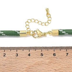 Ployester Core-Wrapped Round Cord Necklace Making&nbsp;KK-CBACFA2-03G-23