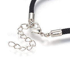 ナイロンネックレス作り  真鍮パーツ  プラチナ  6インチ〜6-1/4インチ（15~16cm）  3mm  穴：2mm&nbsp;MAK-P006-02P