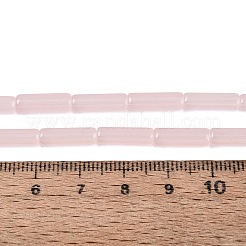 ジェイド風ガラスビーズ連売り  ラッパ  ピンク  12.5~13x4~4.5mm  穴：0.6~0.9mm  約28~29個/連  14.57~15.16インチ（37~38.5cm）&nbsp;GLAA-N070-01A-B02