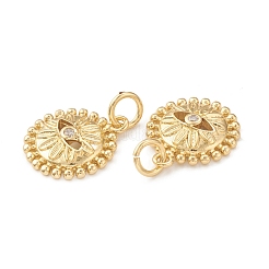 Eco-Friendly Brass Micro Pave Cubic Zirconia Charms&nbsp;KK-I698-17G