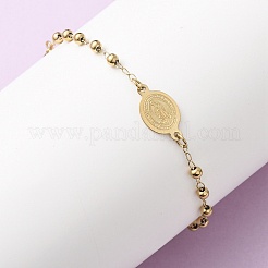 Religion 304 Stainless Steel Link Bracelets&nbsp;BJEW-F524-05B-G