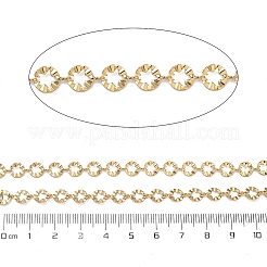 304 Stainless Steel Flat Round with Star Link Chains&nbsp;CHS-F025-05G