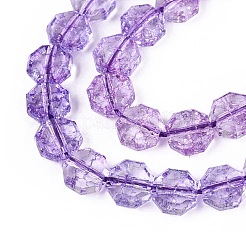 Transparent Crackle Glass Beads Strands&nbsp;GLAA-Q108-03A-06