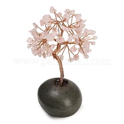 Natural Rose Quartz Chips Tree of Life Display Decorations&nbsp;GG-CBACC2B-01B