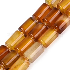 天然石瑪瑙ビーズ連売り  染め  コラム  シードビーズで  ダークチソウ  11.5~13x7.5~8.5mm  穴：1.2~1.5mm  約27~28個/連  14.37~15.16インチ（36.5~38.5cm）&nbsp;G-N362-20A-07