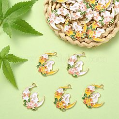 20Pcs 2 Colors Alloy Enamel Pendants&nbsp;ENAM-CJ0003-84