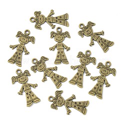 Tibetan Style Alloy Girl Pendants&nbsp;TIBEP-S116-AB-NR