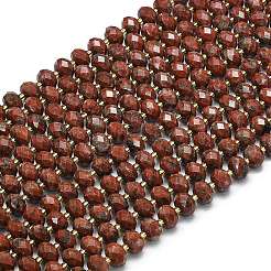 Natural Red Sesame Jasper Beads Strands&nbsp;G-P573-A33-01