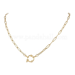 4MM 304 Stainless Steel Paperclip Chain Necklaces with Spring Ring Clasps&nbsp;NJEW-JN05708