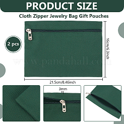 Cloth Zipper Jewelry Bag Gift Pouches&nbsp;ABAG-WH0040-53B