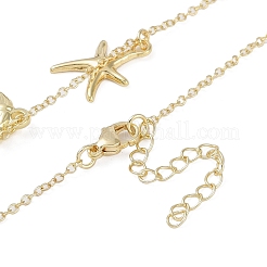 Bohemian Summer Beach Style 18K Gold Plated Shell Shape Initial Pendant Necklaces&nbsp;IL8059-3