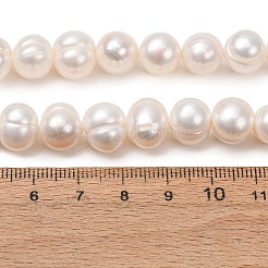 天然養殖淡水パールビーズ連売り  ポテト  グレード3a++  古いレース  10~11mm  穴：0.6mm  約36個/連  13.78''（35センチメートル）&nbsp;PA-CBABE82-11A