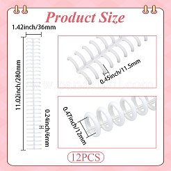 Plastic Loose Leaf Book Binder Hinged Rings&nbsp;AJEW-WH20098-137B-03
