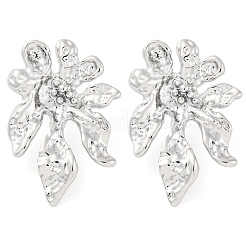 304 Stainless Steel Flower Stud Earrings for Women&nbsp;EJEW-U023-08P