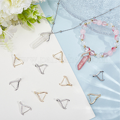 12Pcs 2 Colors Rack Plating Brass Micro Pave Cubic Zirconia Ice Pick Pinch Bails&nbsp;KK-BBC0024-61