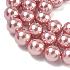 Electroplated Shell Pearl Beads Strands&nbsp;BSHE-G041-14mm-05
