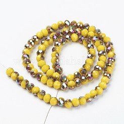 Electroplate Opaque Glass Beads Strands&nbsp;EGLA-A034-P8mm-R16