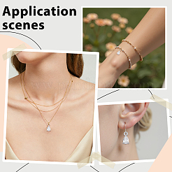 20Pcs 2 Colors Brass Micro Pave Cubic Zirconia Pendants&nbsp;KK-HY0004-48