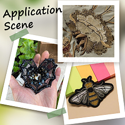 フレンチワイヤー ギンプワイヤー 3袋  柔軟な銅線  刺繡プロジェクトやジュエリー作りのためのメタリック糸  ブラック  18ゲージ（1mm）  10 G /袋&nbsp;TWIR-SC0001-05A