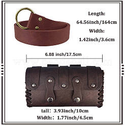 Leather Waist Bag and Belt Set&nbsp;AJEW-CL0003-58A