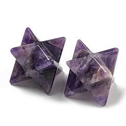 天然石アメジストビーズ  穴なし/ドリルなし  メルカバスター  25x25x25mm&nbsp;G-A206-01B-67