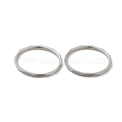 変色しない304ステンレススチール製指輪  ステンレス鋼色  1x1.2mm  usサイズ6（16.5mm）&nbsp;RJEW-I101-03A-P