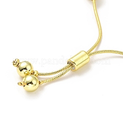 Rack Plating Brass Round Bead Slider Bracelets for Women&nbsp;BJEW-M232-01G-C