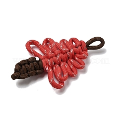 ナイロンの大きなペンダント  クリスマスツリー  レッド  120~130x73~77x10mm  穴：20x8mm&nbsp;FIND-H054-02A