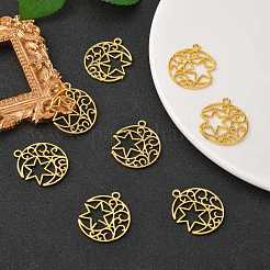 Zinc Alloy Open Back Bezel Pendants&nbsp;PALLOY-E564-19G