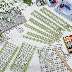 9Pcs Acrylic Sewing Ruler Template&nbsp;DIY-OC0015-73