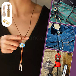 16Pcs Brass Bolo Tie Slide Clasps&nbsp;KK-NB0004-19
