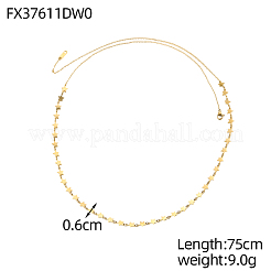 304 Stainless Steel Link Chain Necklaces for Women&nbsp;STAS-OY013-97G