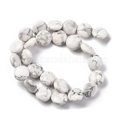 天然石ハウライトビーズ連売り  フラットラウンド  16x6.5~7mm  穴：1.2mm  約25個/連  14.96~15.35インチ（38~39cm）&nbsp;G-C159-A01-01