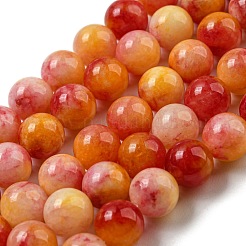 Natural Dyed Yellow Jade Beads Strands&nbsp;G-Q160-A01-01C