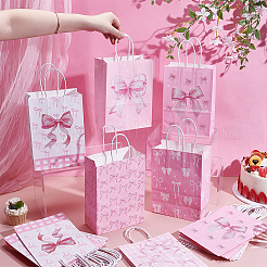 24Pcs 8 Styles Bowknot Pattern Paper Gift Tote Bags&nbsp;CARB-UN0001-01