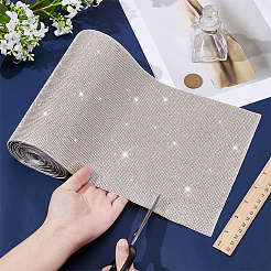 ガラスホットフィックスラインストーンステッカー  クリスタル  2500x200x1.5mm&nbsp;DIY-WH0591-315A
