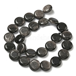 Natural Silver Sheen Obsidian Beads Strands&nbsp;G-L648-B23-15mm-02