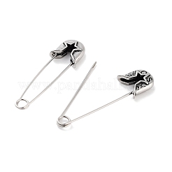 Star 316 Surgical Stainless Steel Safety Pin Hoop Earrings for Women&nbsp;EJEW-Z050-31C-AS