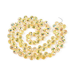 Transparent Electroplate Glass Beads Strands&nbsp;EGLA-F152A-FR01-01