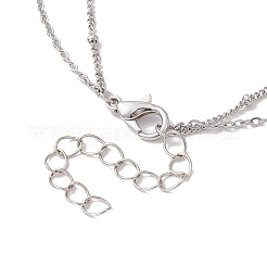 Stainless Steel Heart Pendant Necklaces for Women&nbsp;NJEW-JN04735-02