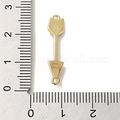 真鍮チャーム  矢印の形状  ゴールドカラー  26x5.5x2.5mm  穴：1.2mm&nbsp;LS-KK-M278-04G
