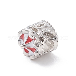 合金ラインストーンのヨーロッパのビーズ  大穴ビーズ  クリスマステーマ  城  12x11x11.5mm  穴：4.7mm&nbsp;MPDL-Q213-20P