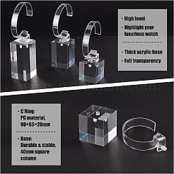 Transparent Plastic Wrist Watch Display Holder&nbsp;ODIS-OC0001-40