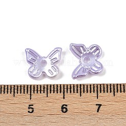 パールABSプラスチック模造真珠ビーズ  蝶  ツートン  ラベンダー  10x11x3mm  穴：1.6mm  約3333個/500g&nbsp;KY-P021-04B-06