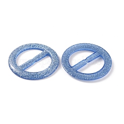 Flat Round Resin Buckle Clasps&nbsp;CRES-WH0013-15C