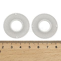 201 Stainless Steel Laser Cut Connector Charms&nbsp;STAS-Z116-08P